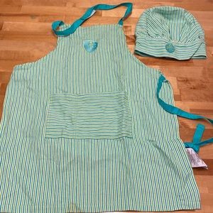 Childrens pampered chef apron and matching chefs hat